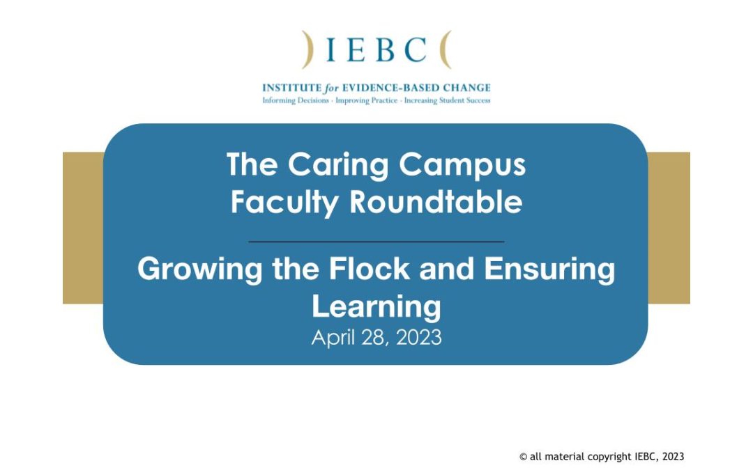 Faculty Caring Campus Roundtable Well Received